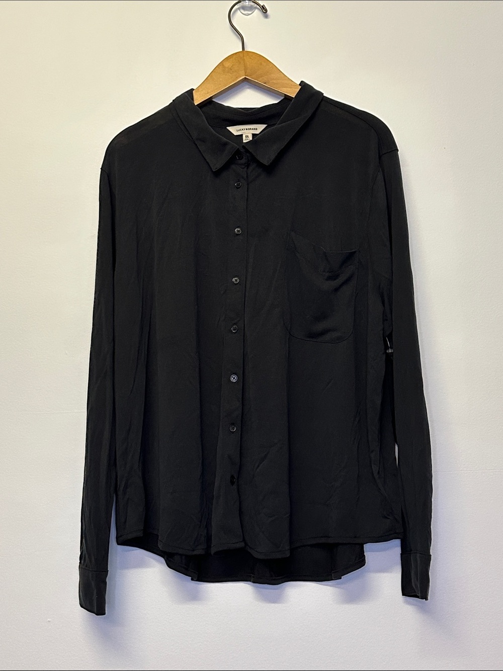 Lucky Women’s Black Long-Sleeve Button-Up Shirt XXL